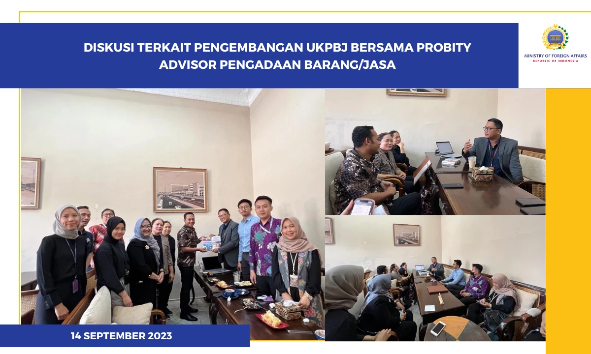  Diskusi Terkait Pengembangan UKPBJ Bersama Probity Advisor Pengadaan Barang/Jasa