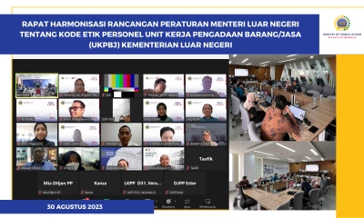 Rapat Harmonisasi Rancangan Peraturan Menteri Luar Negeri tentang Kode Etik Personel UKPBJ Kementerian Luar Negeri